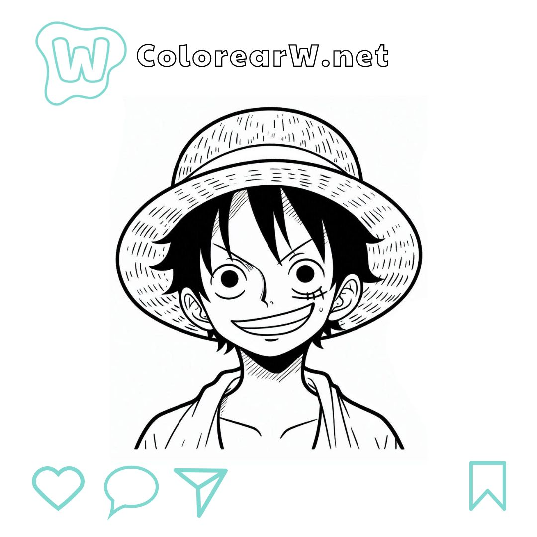 desenho para imprimir luffy