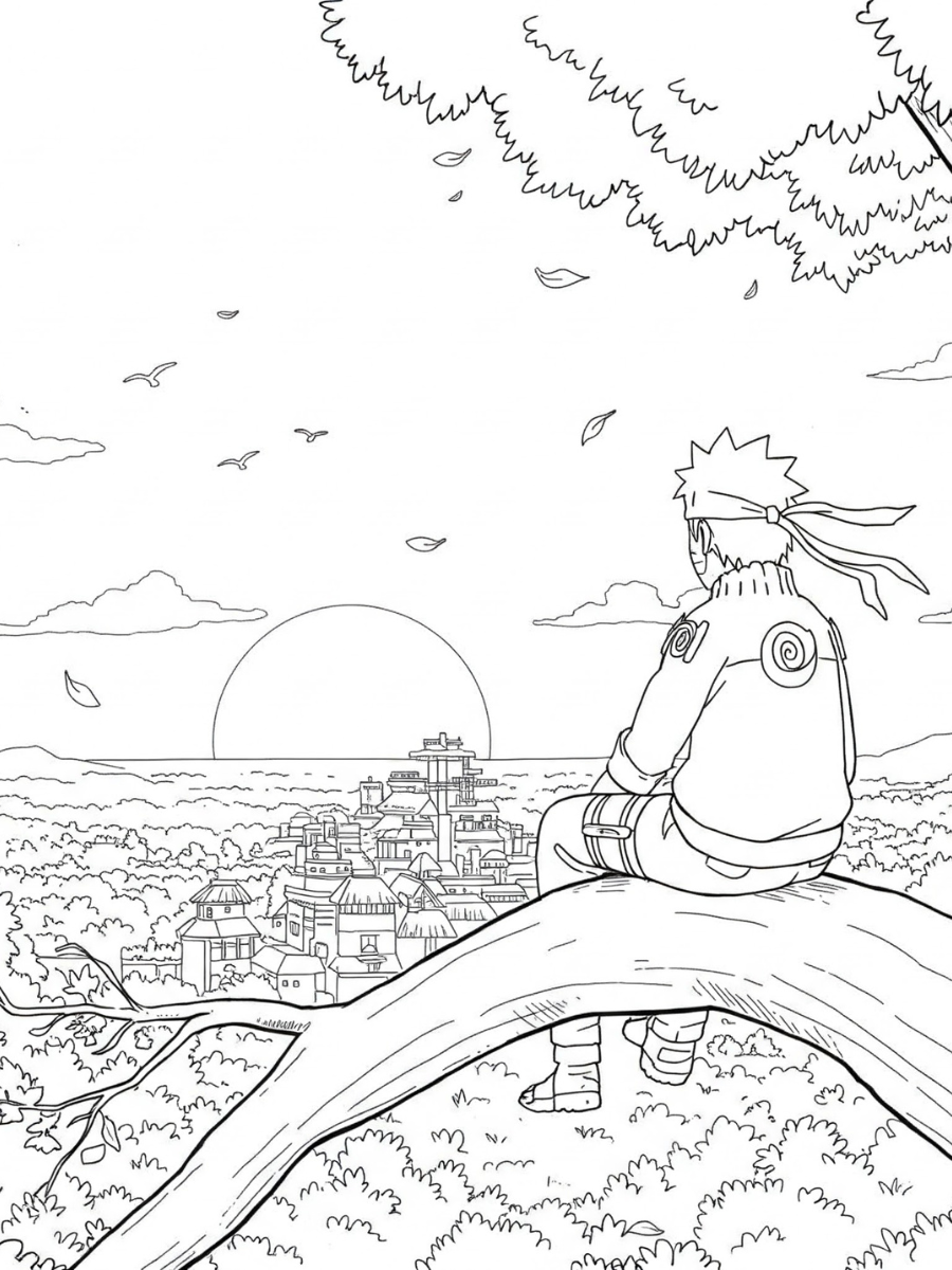 melhores desenhos do naruto para colorir em família