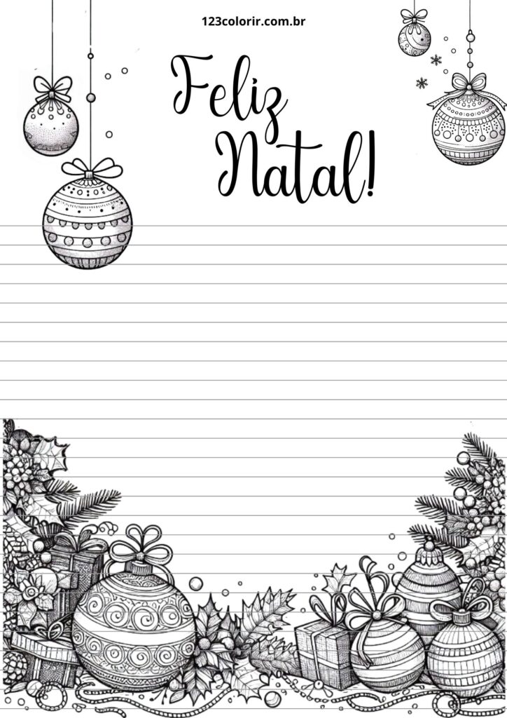 desenhos natalinos para colorir