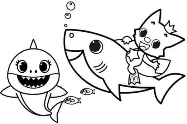 desenhos baby shark com atividades educativas para imprimir