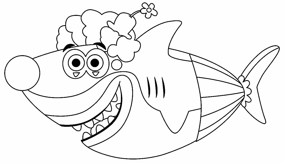 desenhos baby shark vs outros personagens infantis para colorir