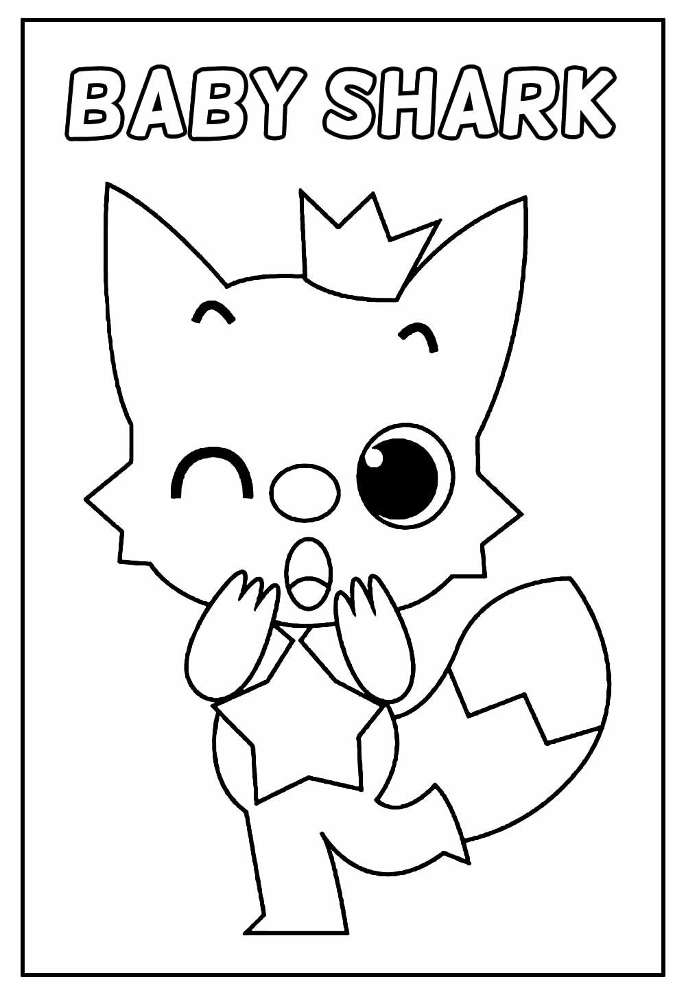 desenhos para colorir baby shark