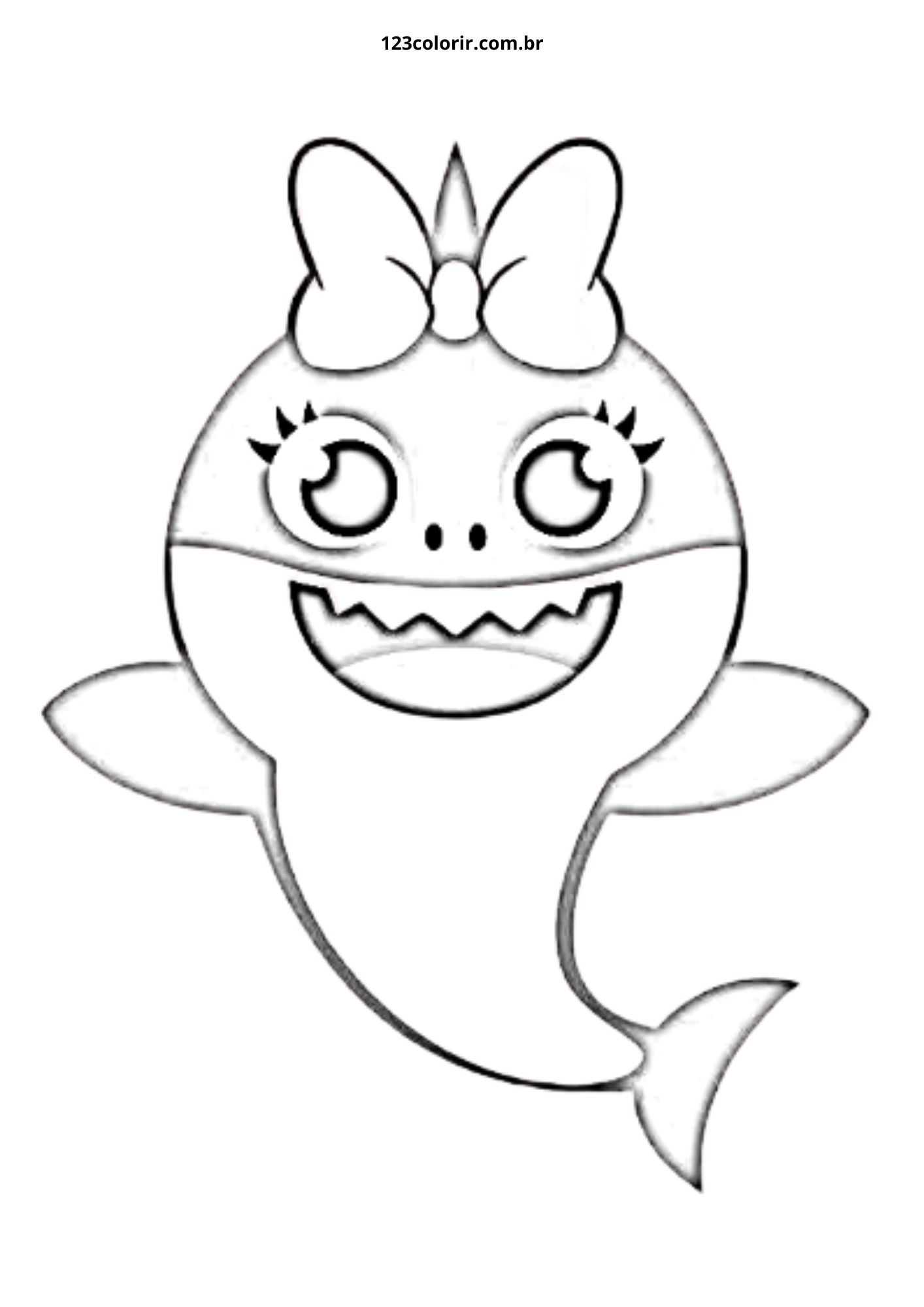 desenhos baby shark para imprimir grátis
