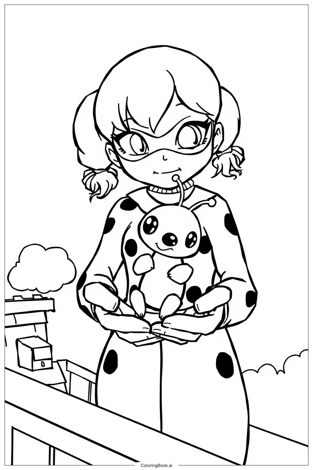 desenhos ladybug e cat noir para imprimir em preto e branco