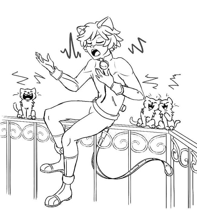 desenhos para colorir ladybug e cat noir para imprimir