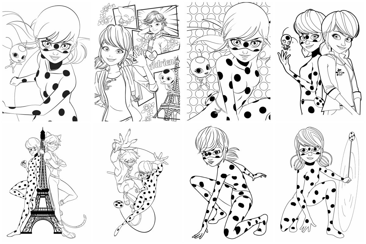 melhores desenhos ladybug e cat noir para imprimir