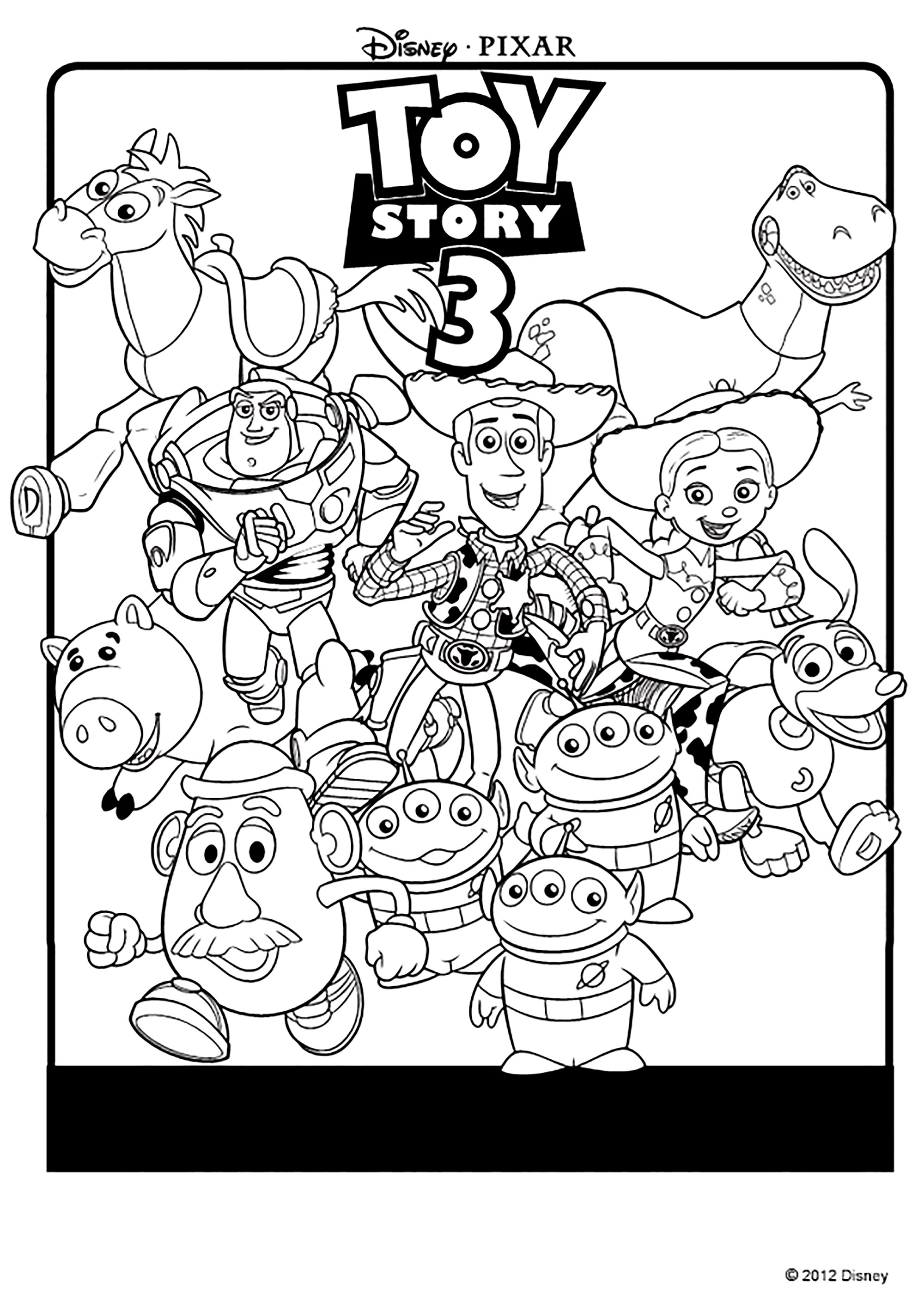 desenhos toy story para colorir com giz de cera