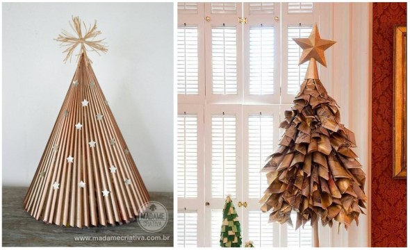10 Ideias de Enfeites de Natal com Rolos de Papel Higiênico
