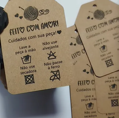 etiqueta para peças de crochê como fazer