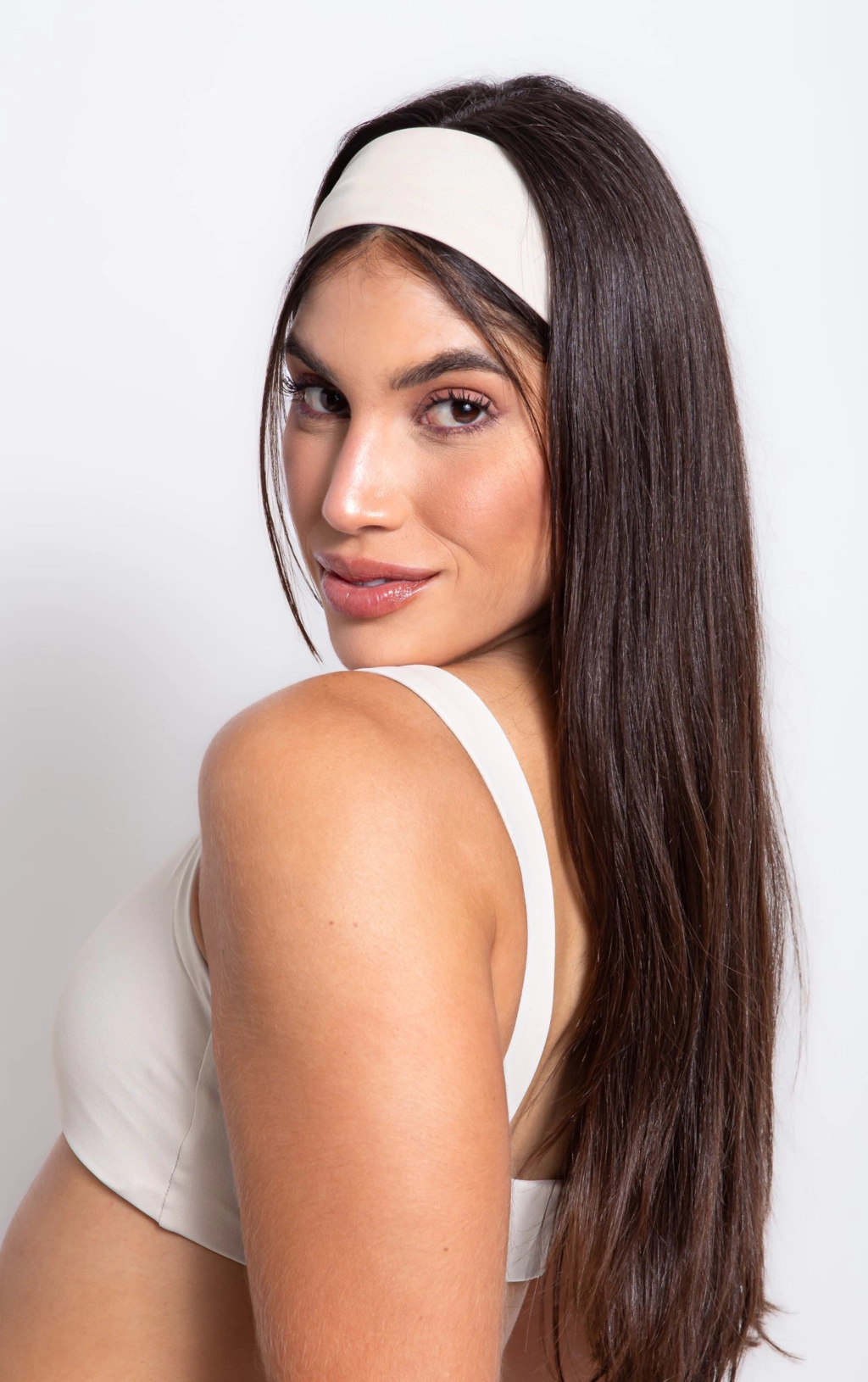 faixa de cabelo com proteção UV