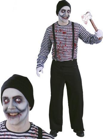 fantasia de mimico facil maquiagem e roupa