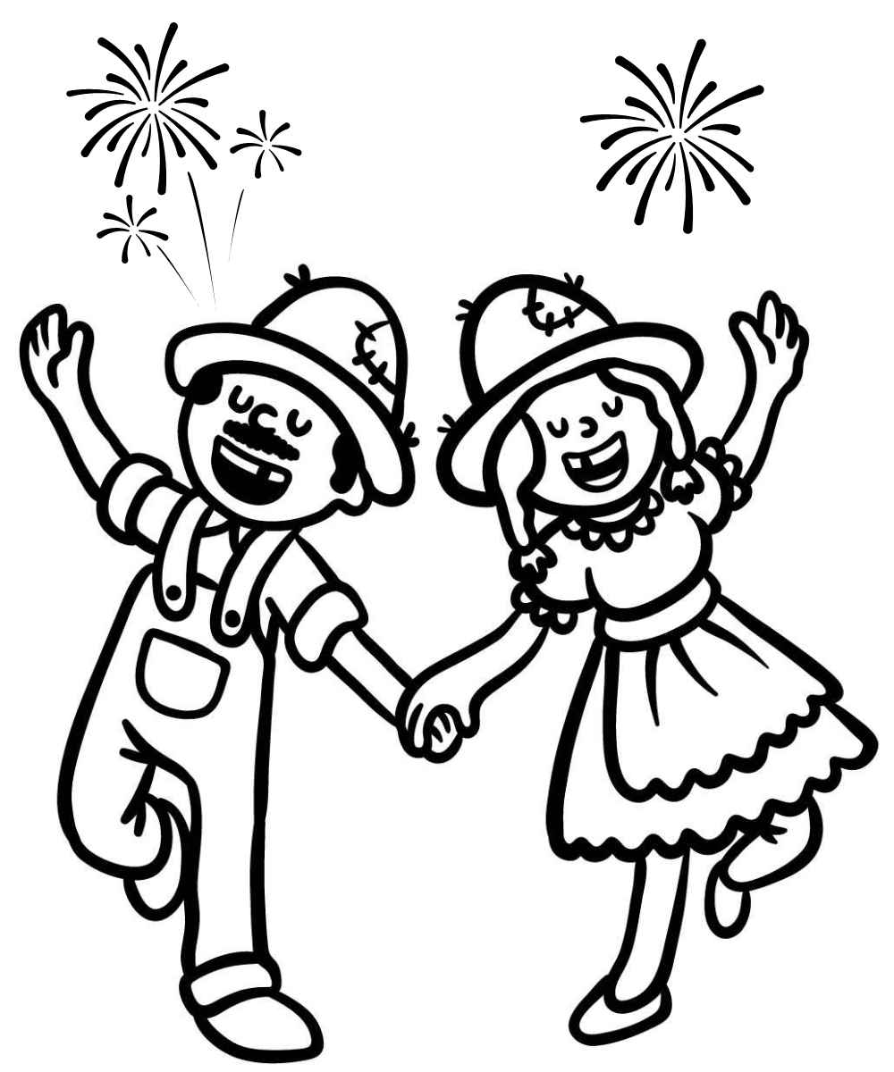 desenho festa junina vs ilustração digital festa junina