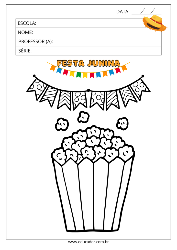erros comuns ao imprimir desenhos de festa junina