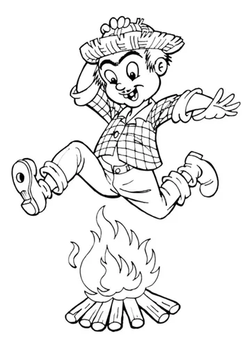 desenhos de festa junina para colorir vs. atividades prontas
