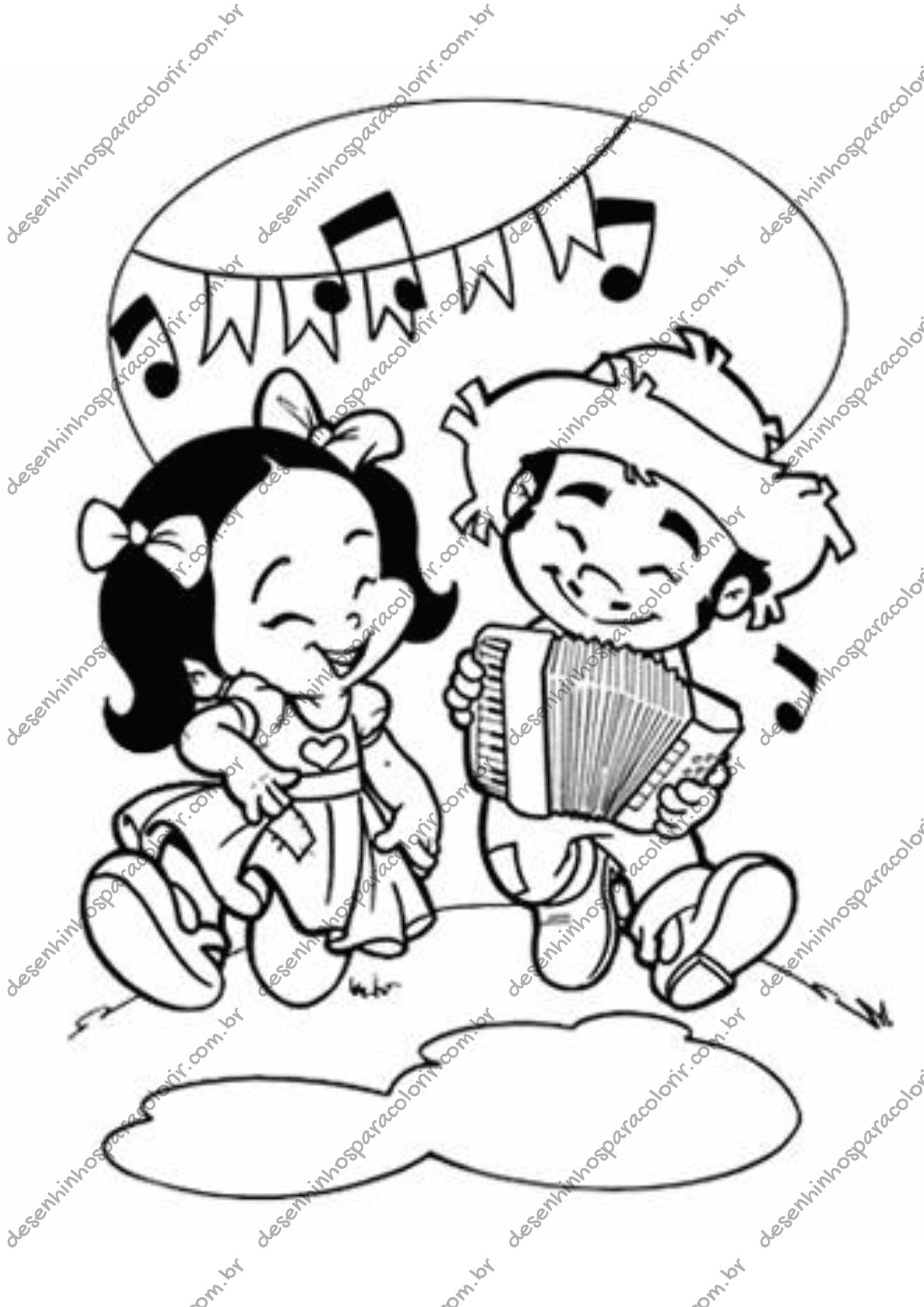 melhores desenhos de festa junina para colorir online