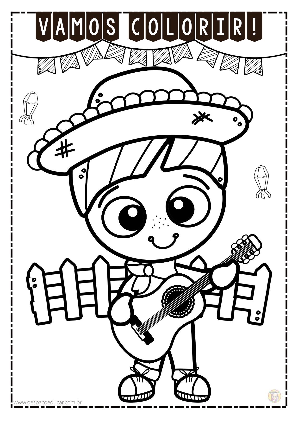 melhores desenhos de festa junina para colorir online