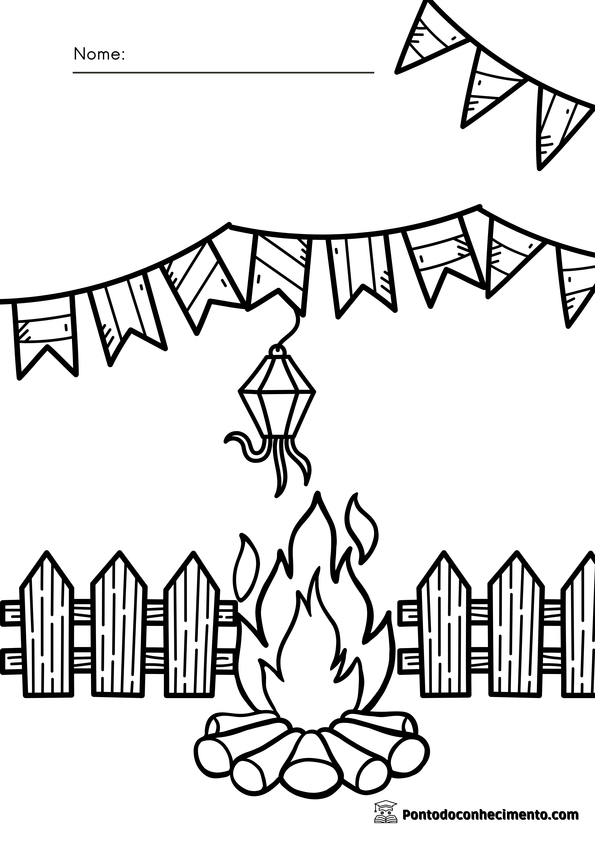 melhores desenhos de festa junina para colorir online