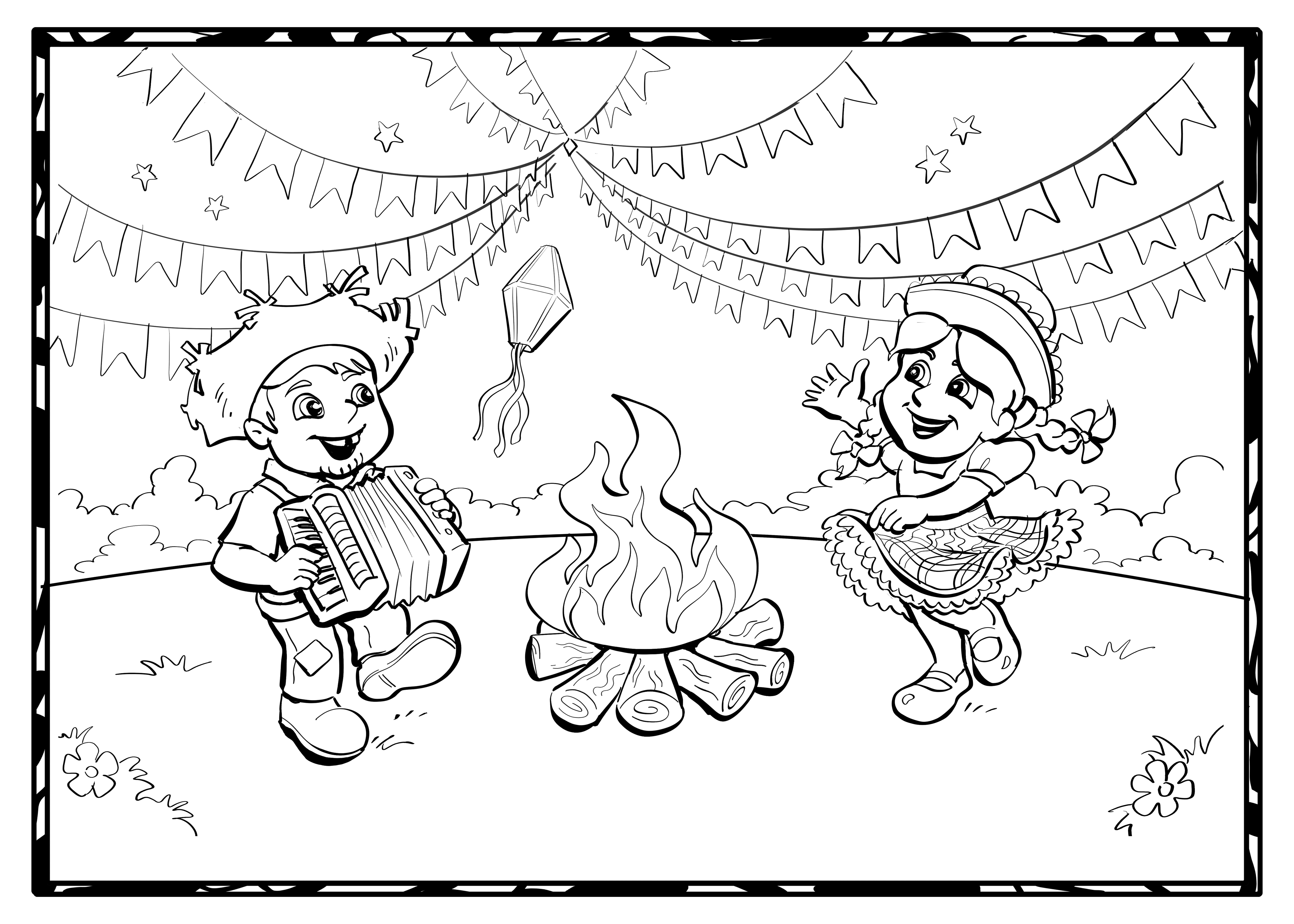 erros comuns ao imprimir desenhos de festa junina