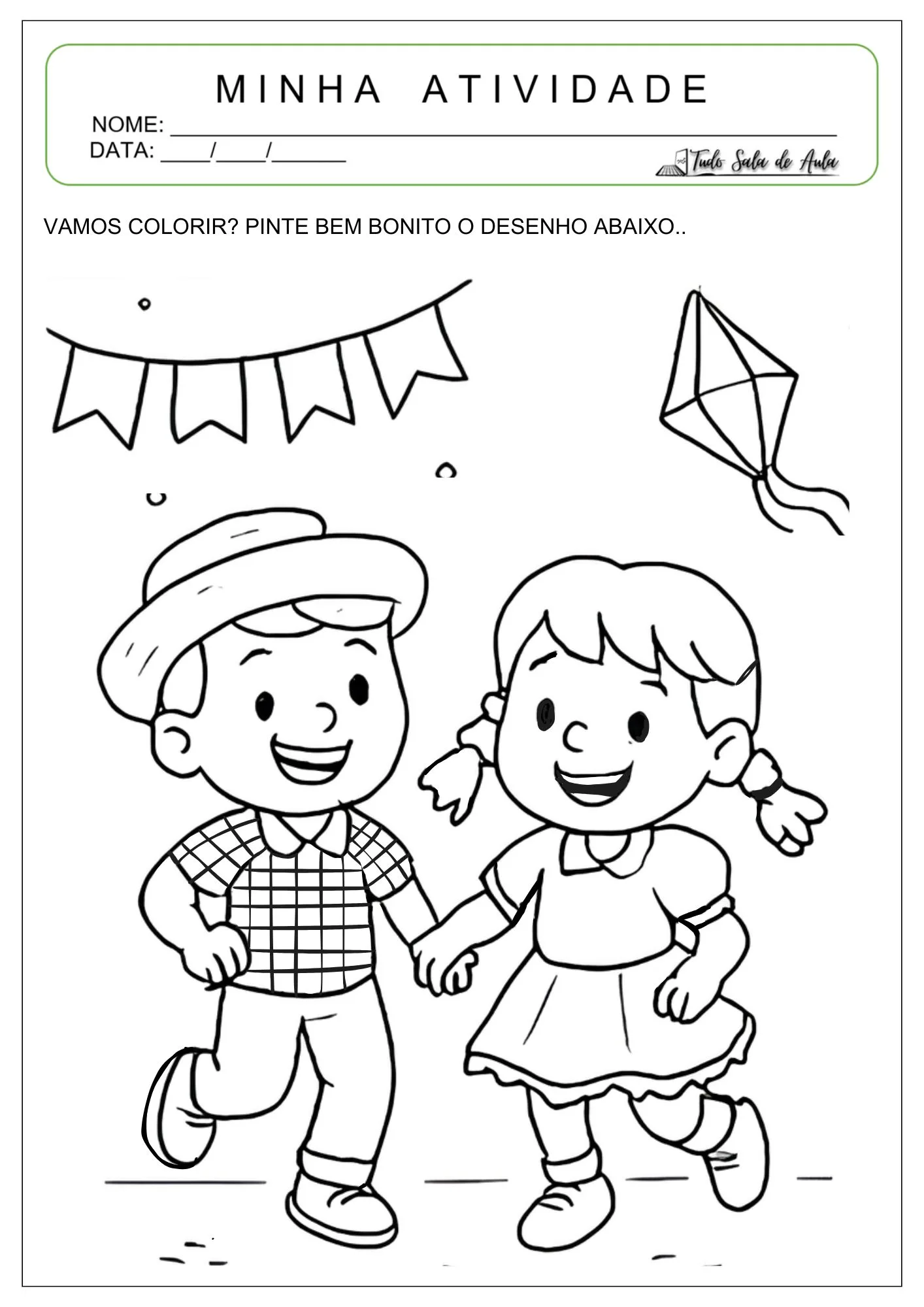 desenhos de festa junina para colorir vs desenhos para pintar