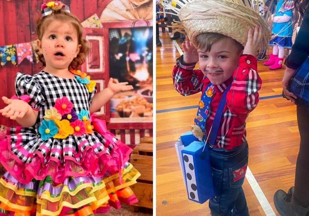 preço médio roupa festa junina infantil