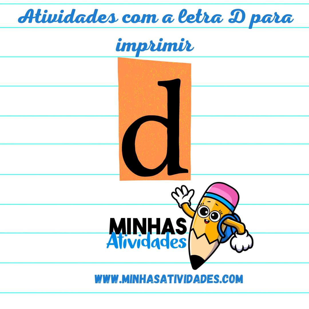 como usar figuras da letra D em atividades de recorte