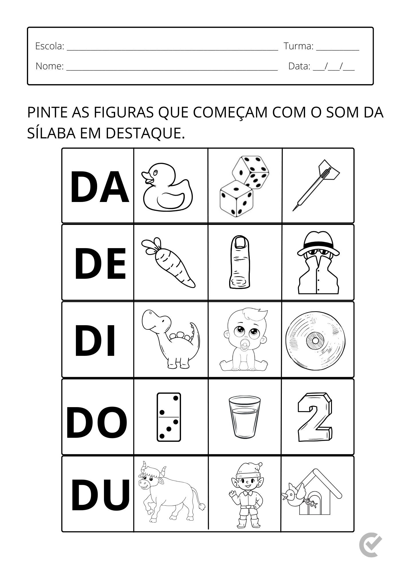 erros comuns ao ensinar a letra d com figuras