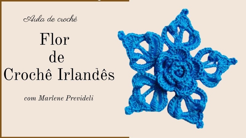 flor de crochê irlandês passo a passo