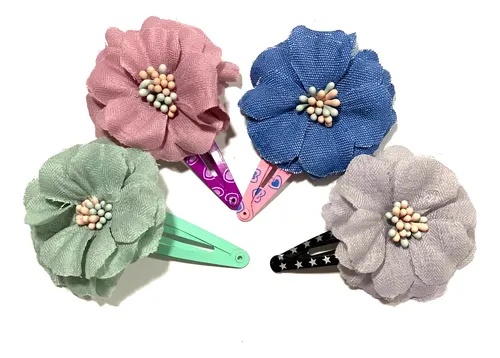flor de tecido para cabelo