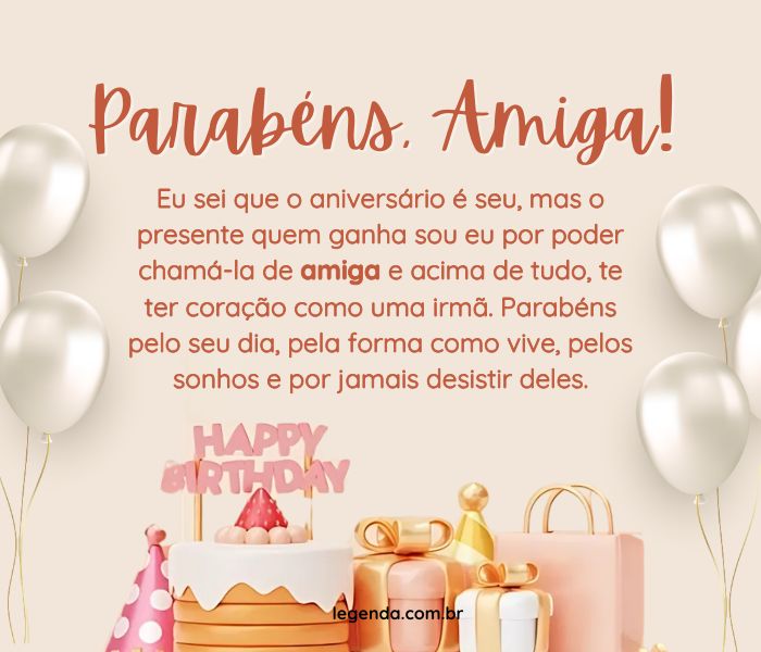 frases de aniversário para amiga que é como irmã