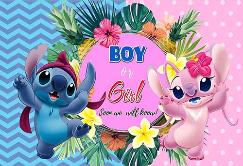 Fundo de festa infantil Stitch