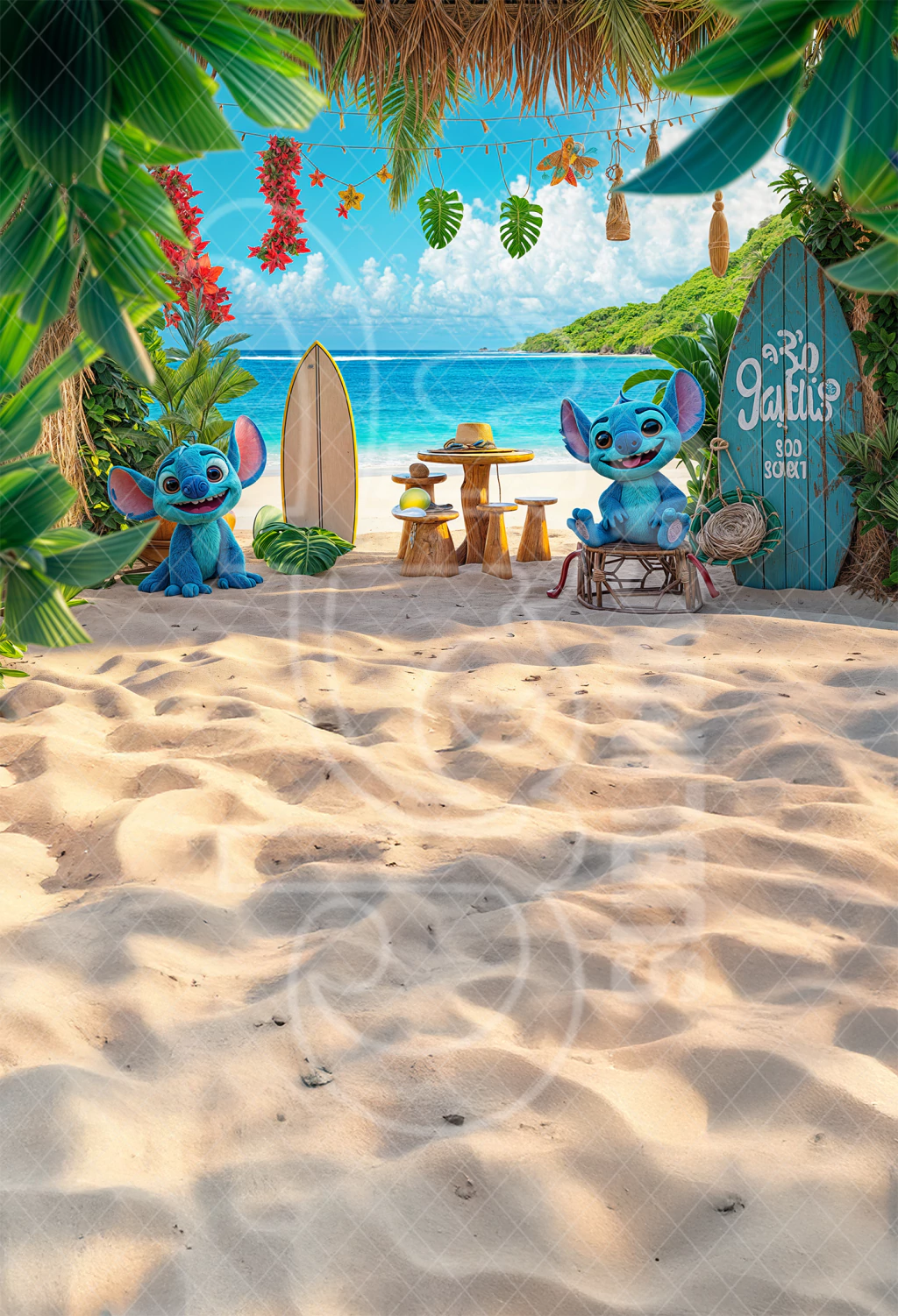Painel de aniversário Stitch