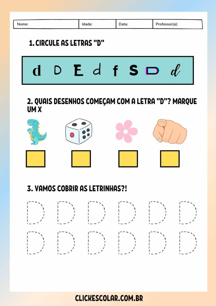 gravuras com d vs gravuras com b para alfabetização