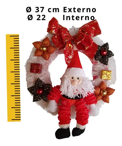 guirlanda de natal de fuxico