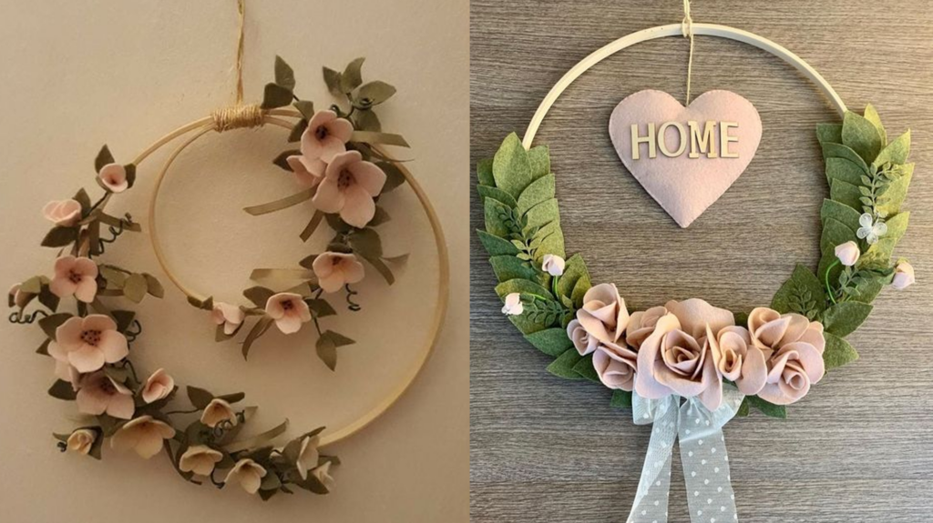 guirlandas em feltro