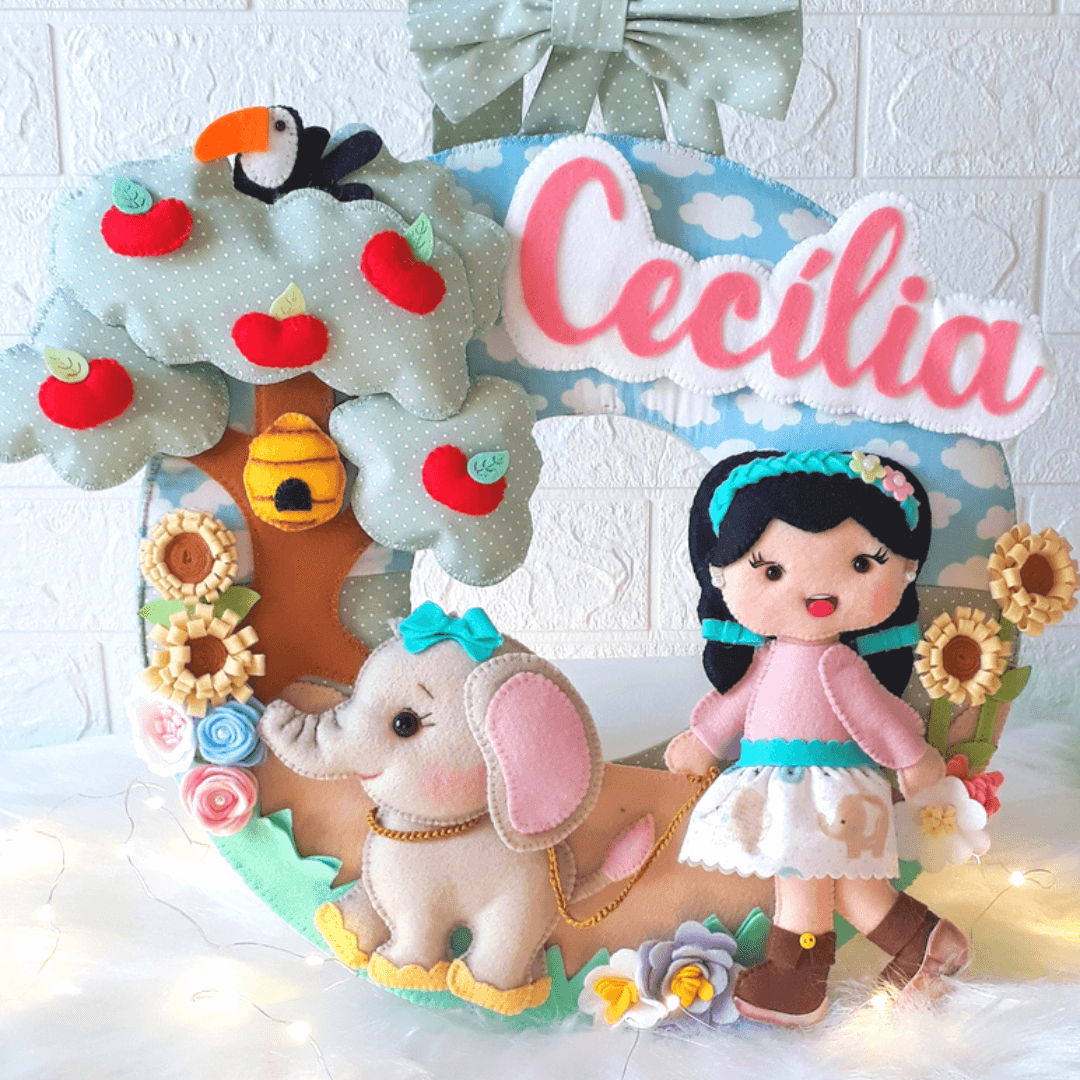 guirlandas em feltro