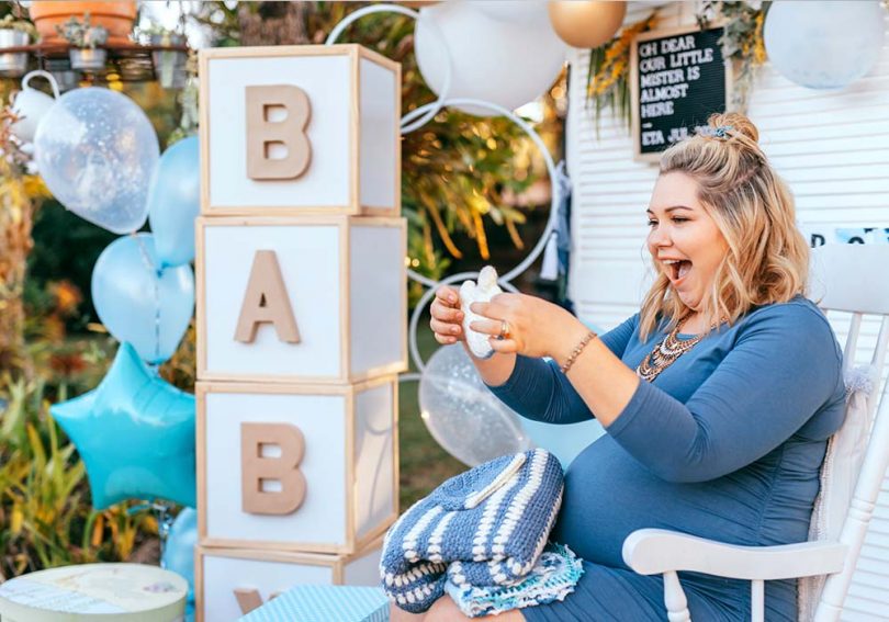 ideias de cha de bebe simples