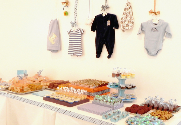 ideias de cha de bebe simples