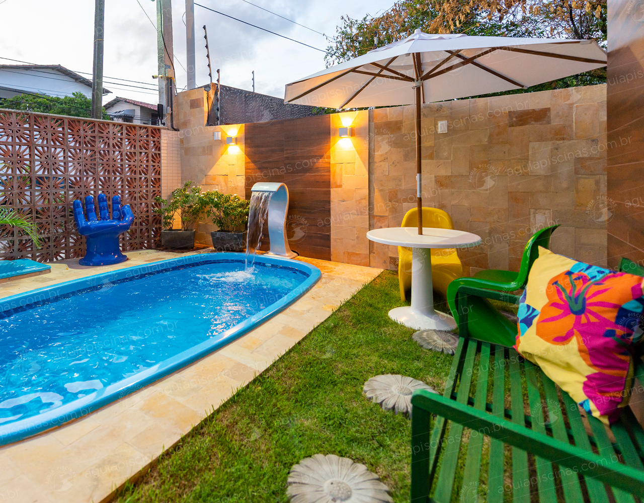 ideias para decorar area de piscina