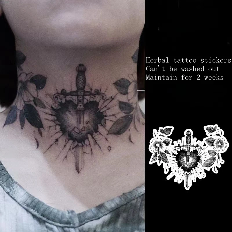 tatuagem pescoço feminina pequena fine line ou micro realismo