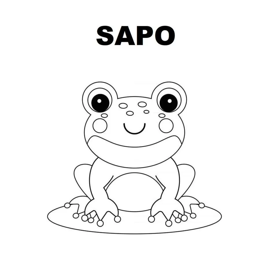 imagem de sapo para colorir