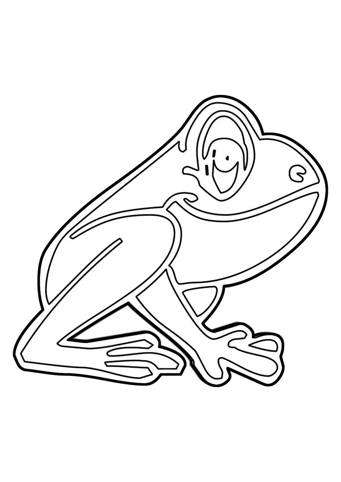 imagem de sapo para colorir