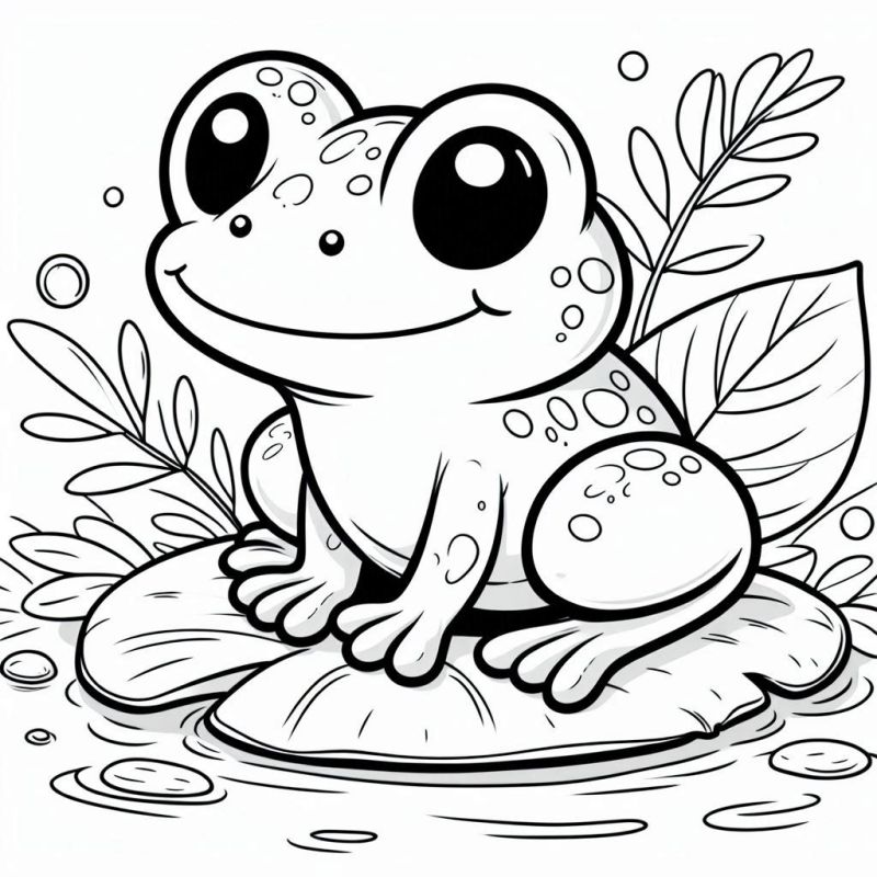 imagem de sapo para colorir