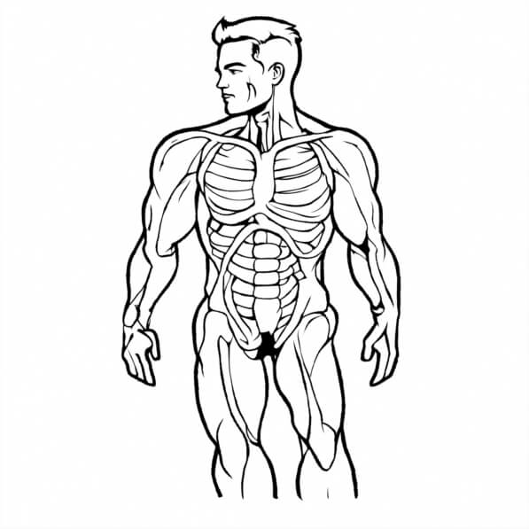 custo de desenhos corpo humano para colorir
