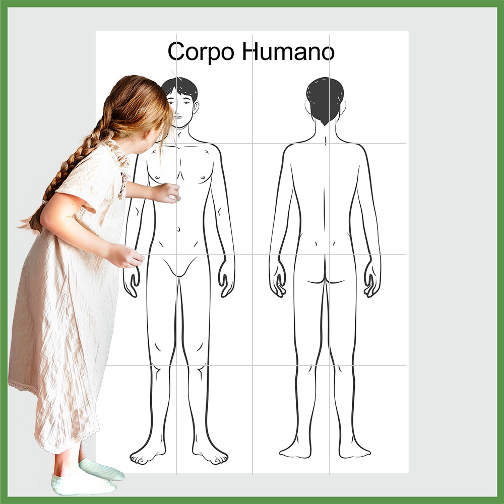 imagem do corpo humano para colorir