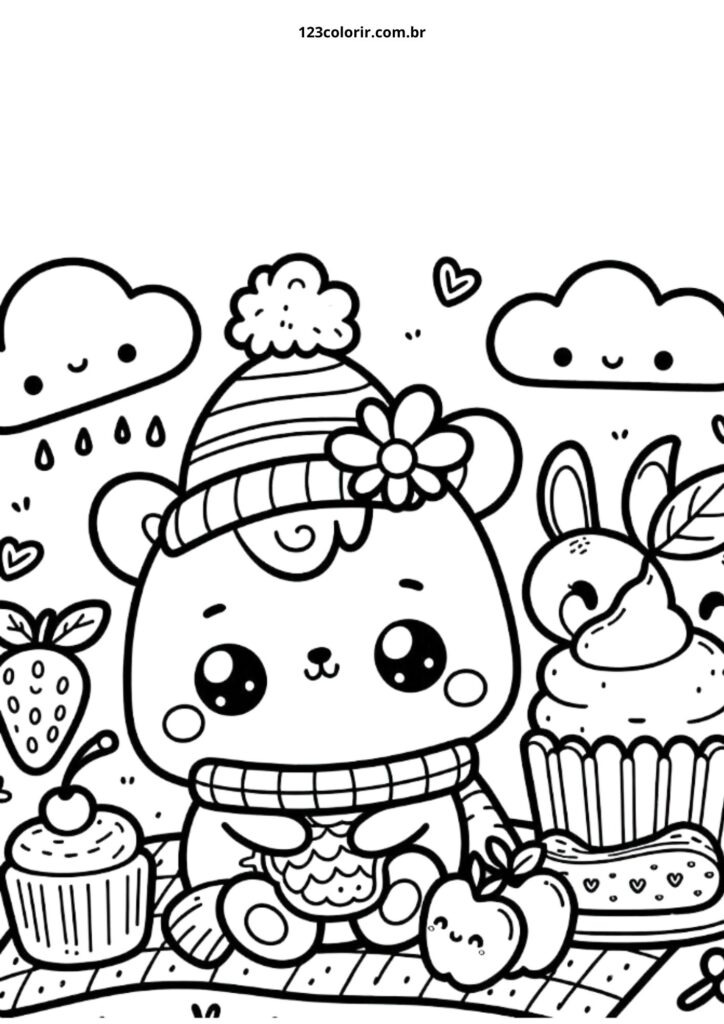 desenhos fofos para colorir vs desenhos realistas