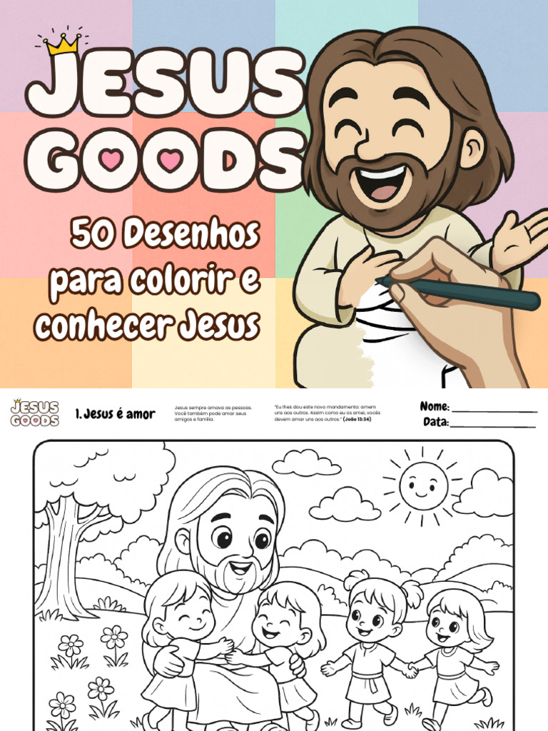 custo de livros de colorir de Jesus