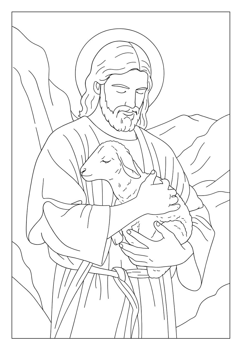 jesus para colorir