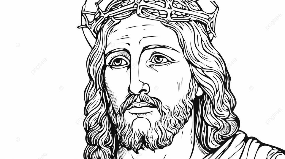 desenho de Jesus para colorir estilo anime