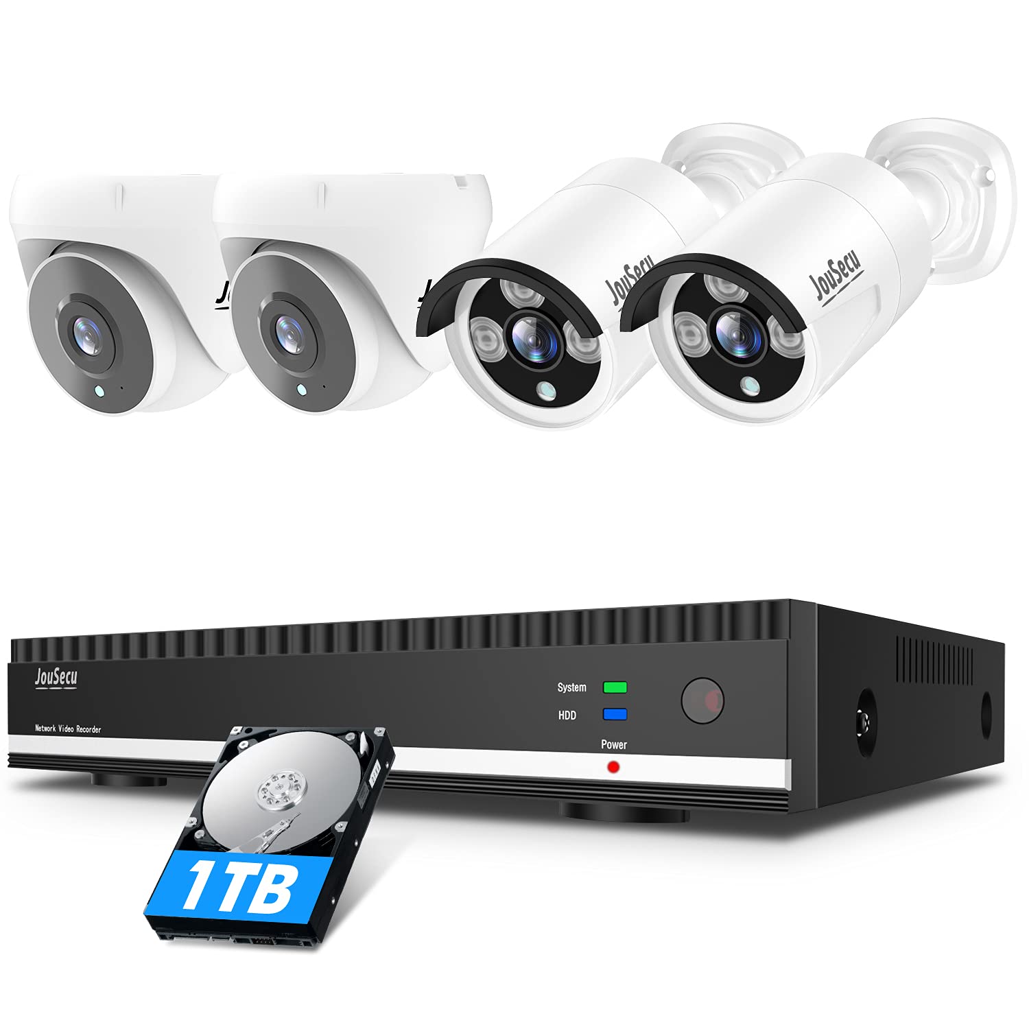 Kit de câmeras de segurança IP com NVR