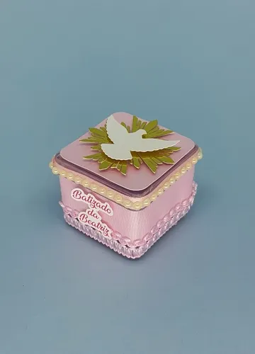 lembrancinha de batizado caixinha de acrilico